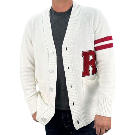 men's 1950s letterman cardigan sweater.